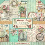Scrapbook tömb, kert, 20,3x20,3 cm, 10 db/csomag