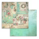 Scrapbook tömb, kert, 20,3x20,3 cm, 10 db/csomag