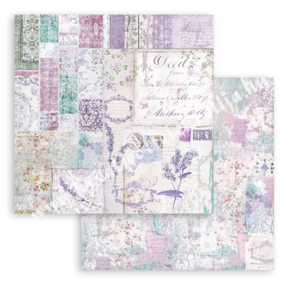 Scrapbook tömb, Provance, 20,3x20,3 cm, 10db/csomag
