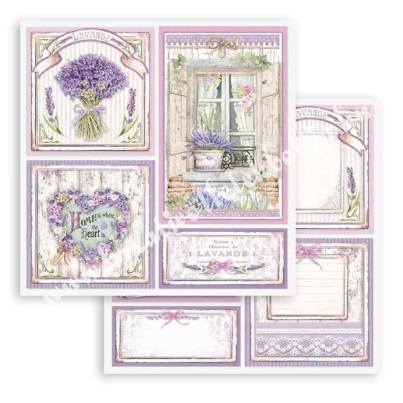 Scrapbook tömb, Provance, 20,3x20,3 cm, 10db/csomag