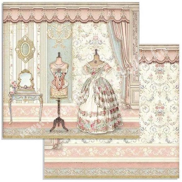 Scrapbook tömb, Hercegnő, 20,3x20,3 cm, 10 db/csomag