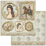 Scrapbook tömb, Hercegnő, 20,3x20,3 cm, 10 db/csomag