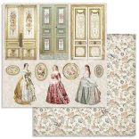 Scrapbook tömb, Hercegnő, 20,3x20,3 cm, 10 db/csomag