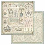 Scrapbook tömb, Hercegnő, 20,3x20,3 cm, 10 db/csomag