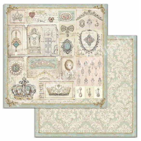 Scrapbook tömb, Hercegnő, 20,3x20,3 cm, 10 db/csomag