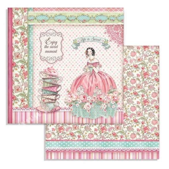 Scrapbook tömb, Sütik, 20,3x20,3 cm, 10 db/csomag