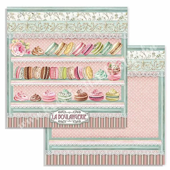 Scrapbook tömb, Sütik, 20,3x20,3 cm, 10 db/csomag