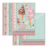 Scrapbook tömb, Sütik, 20,3x20,3 cm, 10 db/csomag