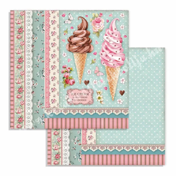 Scrapbook tömb, Sütik, 20,3x20,3 cm, 10 db/csomag