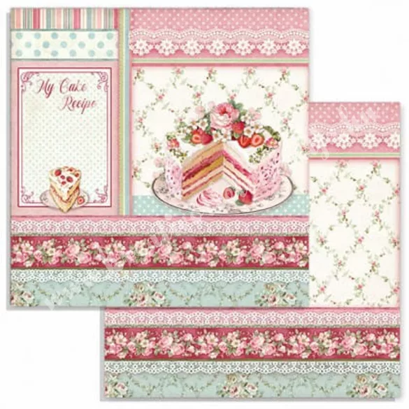 Scrapbook tömb, Sütik, 20,3x20,3 cm, 10 db/csomag