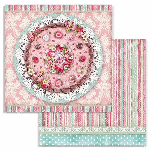 Scrapbook tömb, Sütik, 20,3x20,3 cm, 10 db/csomag