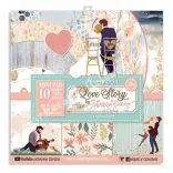 Scrapbook tömb, Love story, 20,3x20,3 cm, 10db/csomag