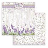 Scrapbook tömb, Provence Levendula, 20x20 cm, 10 db/csomag