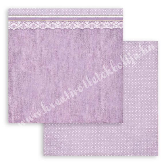 Scrapbook tömb, Provence Levendula, 20x20 cm, 10 db/csomag
