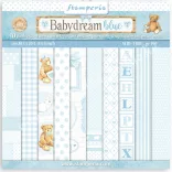 Scrapbook tömb, Babydream blue, 20x20 cm, 10 db/csomag