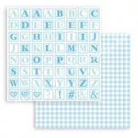 Scrapbook tömb, Babydream blue, 20x20 cm, 10 db/csomag