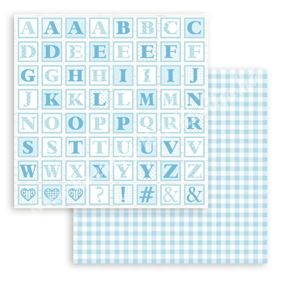 Scrapbook tömb, Babydream blue, 20x20 cm, 10 db/csomag