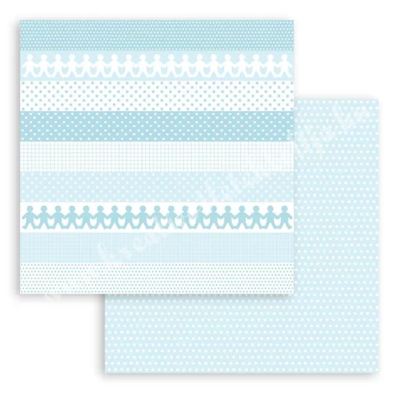 Scrapbook tömb, Babydream blue, 20x20 cm, 10 db/csomag