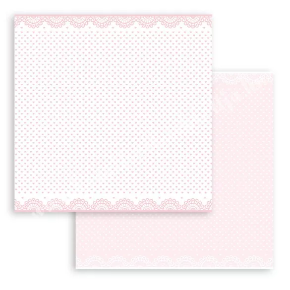 Scrapbook tömb, Babydream pink, 20x20 cm, 10 db/csomag