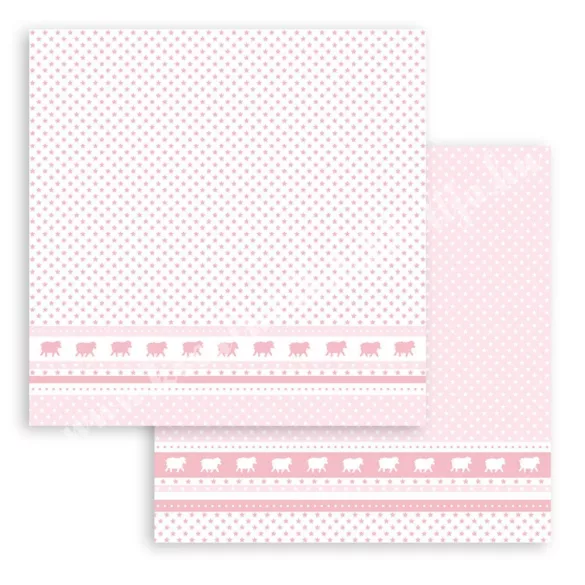 Scrapbook tömb, Babydream pink, 20x20 cm, 10 db/csomag