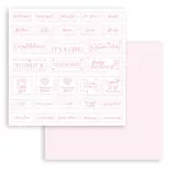 Scrapbook tömb, Babydream pink, 20x20 cm, 10 db/csomag