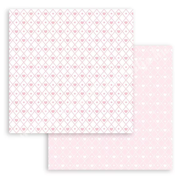 Scrapbook tömb, Babydream pink, 20x20 cm, 10 db/csomag