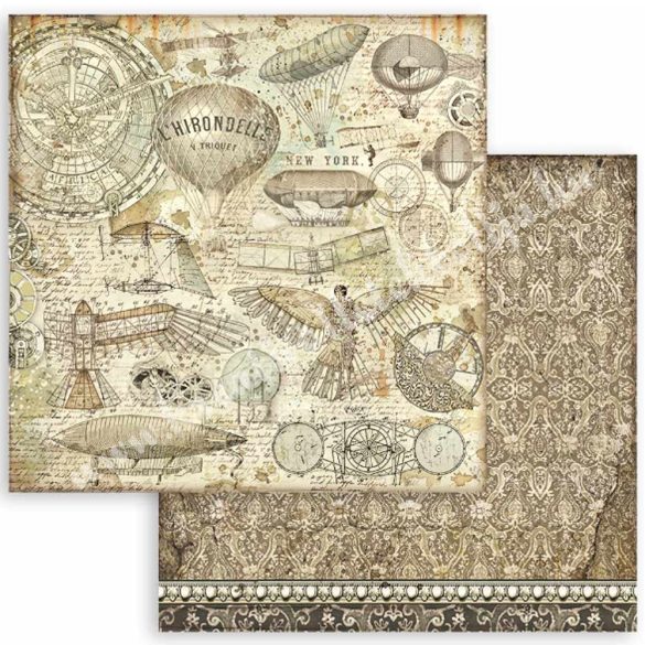 Scrapbook tömb, Hátterek, 20,3x20,3 cm, 10 db/csomag