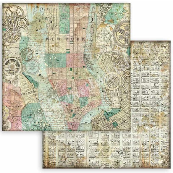 Scrapbook tömb, Hátterek, 20,3x20,3 cm, 10 db/csomag