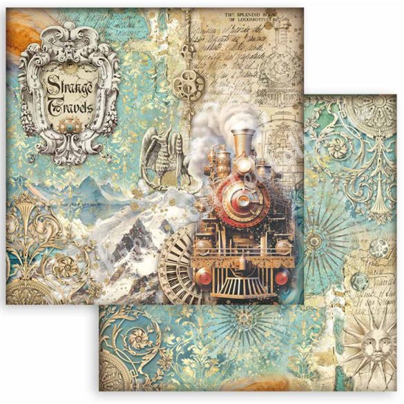 Scrapbook tömb, Fantasztikus utazás, 20,3x20,3 cm, 10 db/csomag