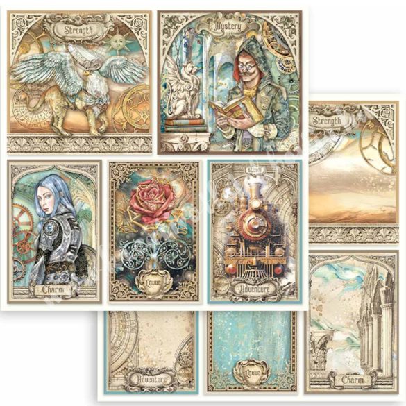 Scrapbook tömb, Fantasztikus utazás, 20,3x20,3 cm, 10 db/csomag