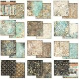 Scrapbook tömb, Hátterek, 20,3x20,3 cm, 10 db/csomag