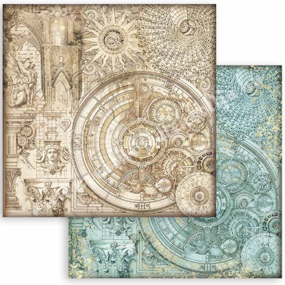 Scrapbook tömb, Hátterek, 20,3x20,3 cm, 10 db/csomag