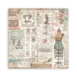 Scrapbook tömb, antikvitás, 20,3x20,3 cm, 22 db/csomag