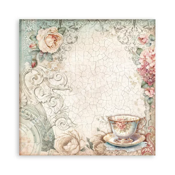 Scrapbook tömb, antikvitás, 20,3x20,3 cm, 22 db/csomag