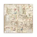 Scrapbook tömb, antikvitás, 20,3x20,3 cm, 22 db/csomag