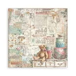 Scrapbook tömb, antikvitás, 20,3x20,3 cm, 22 db/csomag