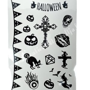 Tetováló matrica, halloween, 10x14 cm