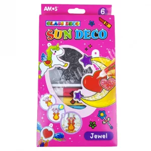 Amos üvegmatricafesték készlet, 6x10,5ml+6 ékszer fényvarázsforma