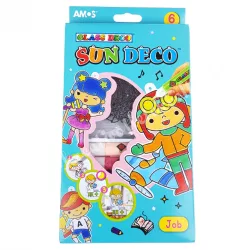   Amos üvegmatricafesték készlet, 6x10,5ml+6 munka fényvarázsforma