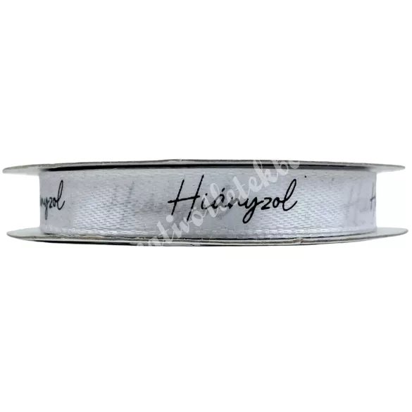 Kegyeleti szalag, "Hiányzol...", fehér, 1 cm