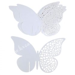 Pohárjelölő, pillangó, 12,5x7,5 cm, 10 db/csomag
