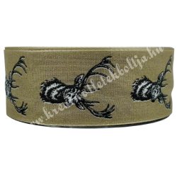 Karácsonyi szalag, szarvas, barna, 4 cm (80)