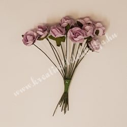 Papír rózsacsokor, lila, 12 szál/csomag