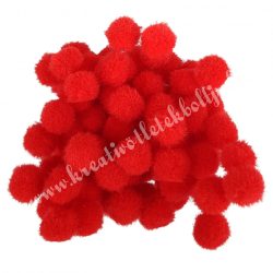 Pompon, piros, 7 mm, 100 darab/csomag