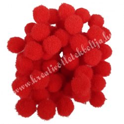 Pompon, piros, 10 mm, 100 darab/csomag