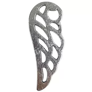 Fémmedál, angyalszárny, ezüst, 1x2,5 cm