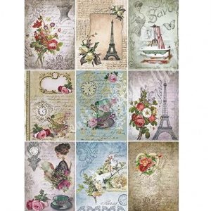 Rizspapír, Vintage romantikus hangulatok, A4 (R0534)