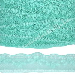 Nylon csipke, türkizzöld, 1,9 cm