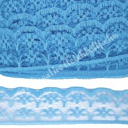 Nylon csipke, türkizkék, 2,3 cm