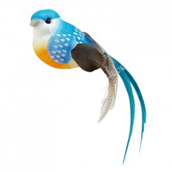 Csipeszes madárka, kék szárnnyal, 10x3,5 cm